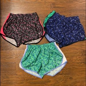 3 pair Girls Sz L Dri-Fit Nike Running shorts